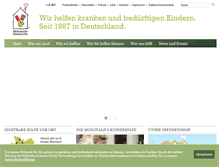 Tablet Screenshot of mcdonalds-kinderhilfe.org